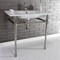 Fauceture KVPB3722716 37" Console Sink with Stainless Steel Legs (Single Faucet Hole), White/Polished Nickel KVPB3722716 - alternate 3